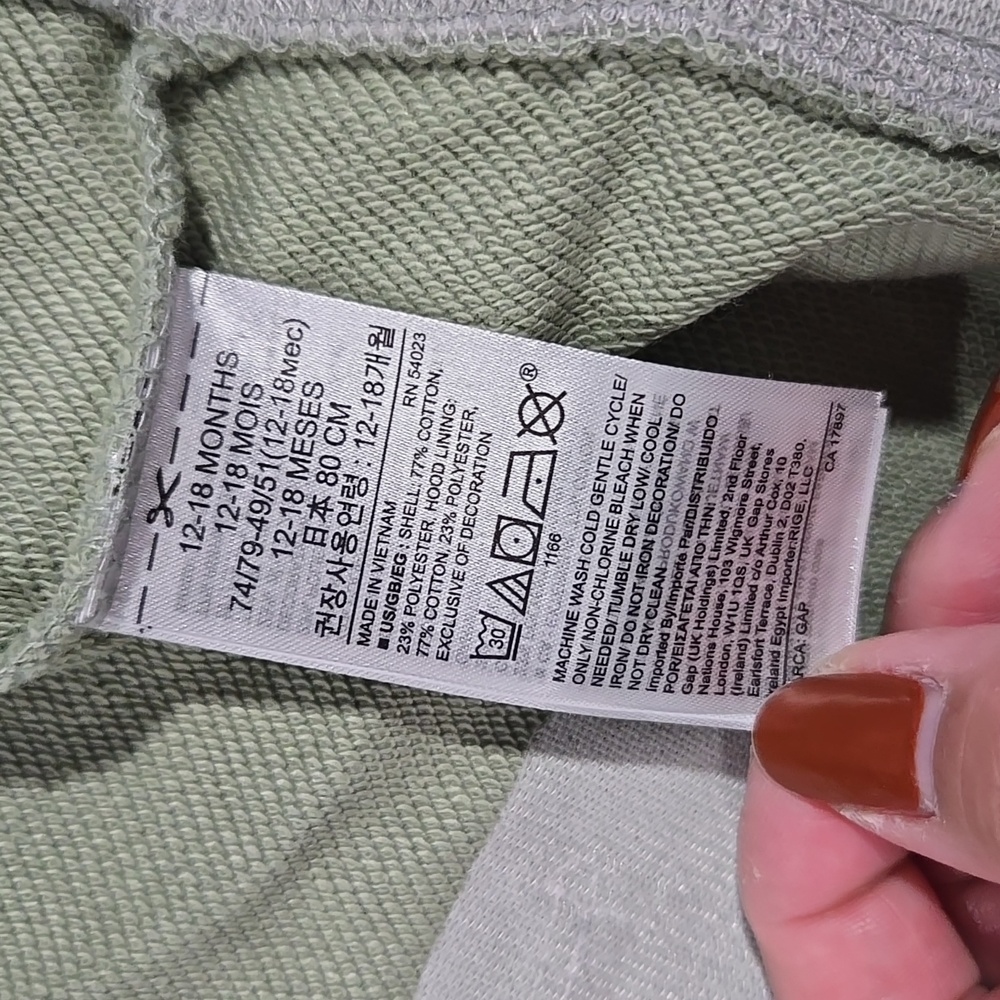 Star Wars x Baby Gap Yoda Zip Up Hoodie - Picture 9 of 14